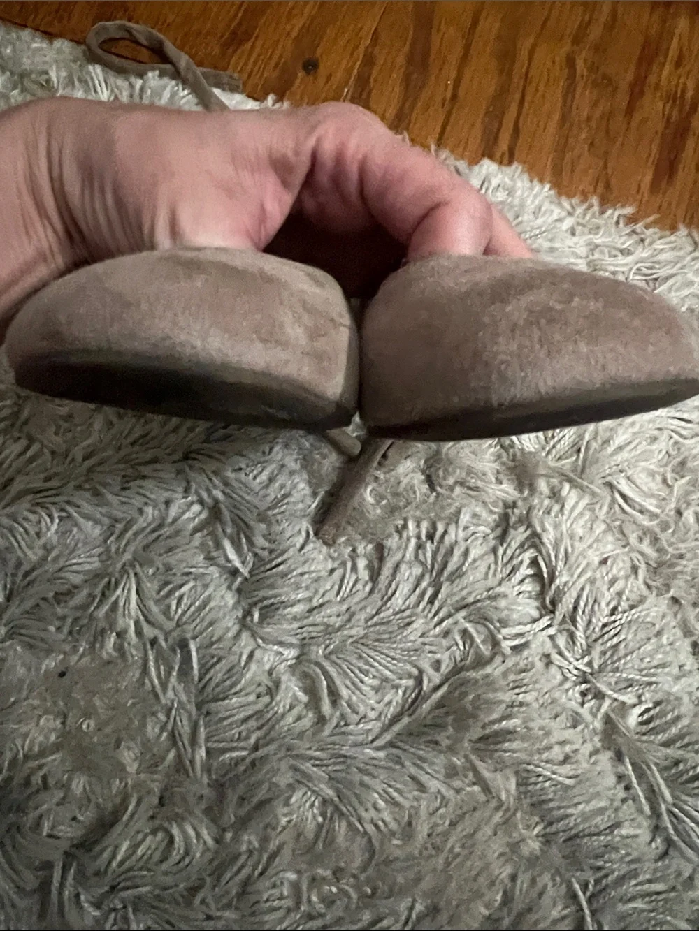 Jessica Simpson Bingley Taupe Lace-Up Suede Ballet Flats 8